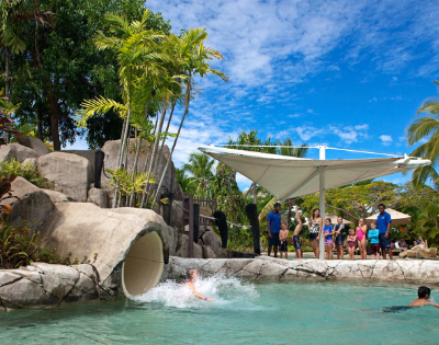 my-fiji-the-kids-pool-waterslide-at-sunset-at-Radisson-Blu-Resort-Fiji-Denarau-Island