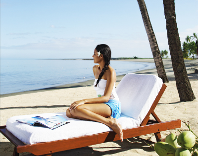 my-fiji-woman-relaxing-on-a-day-bed-at-the-beach-at-sheraton-fiji-golf-beach-resort